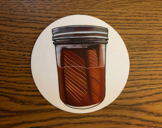 Salmon Jar Sticker